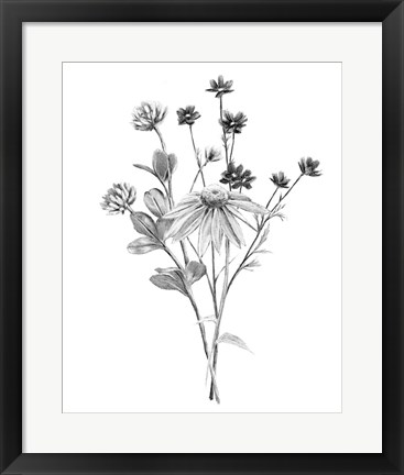 Framed Garden Cluster I Print