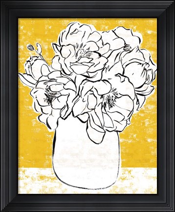 Framed Golden Peony II Print