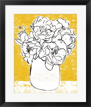 Framed Golden Peony II Print
