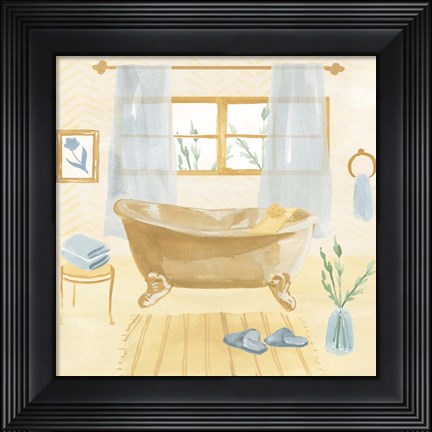 Framed Golden Bath II Print