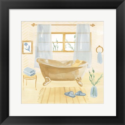 Framed Golden Bath II Print