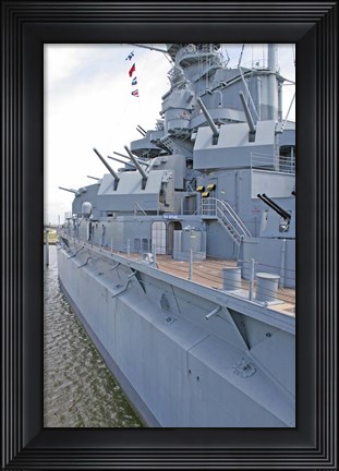 Framed USS Alabama Battleship Memorial Park Mobile Alabama Print