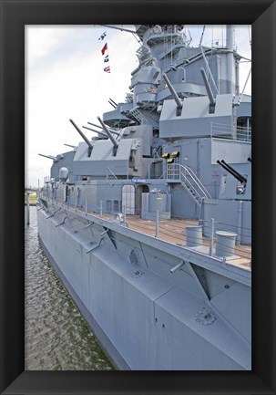 Framed USS Alabama Battleship Memorial Park Mobile Alabama Print