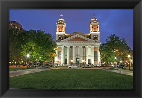 Framed Cathedral of the Immaculate Conception Mobile Alabama Print