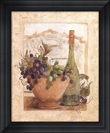 Framed Vine E Grapa II Print