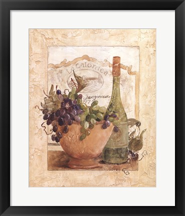 Framed Vine E Grapa II Print
