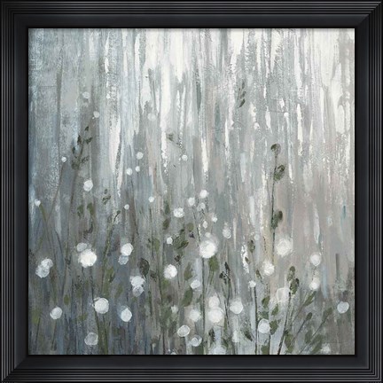 Framed January Branches Gray Print