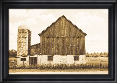 Framed Weathered III Sepia Print