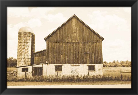 Framed Weathered III Sepia Print