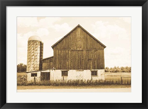 Framed Weathered III Sepia Print