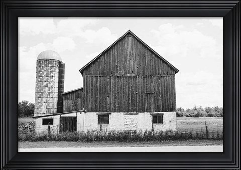 Framed Weathered III BW Print