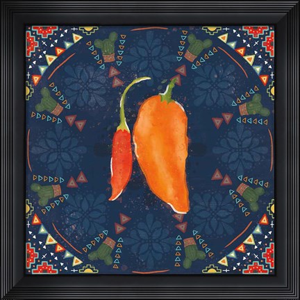 Framed Tex Mex Fiesta VI Dark Print