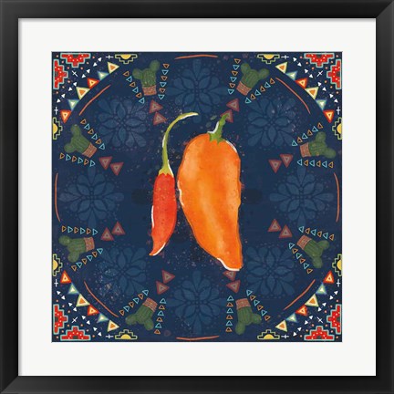 Framed Tex Mex Fiesta VI Dark Print