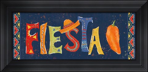Framed Tex Mex Fiesta VII Dark Print