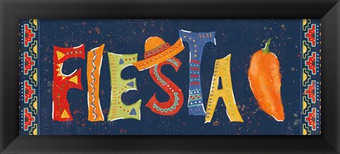 Framed Tex Mex Fiesta VII Dark Print