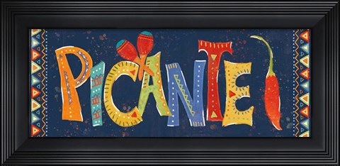 Framed Tex Mex Fiesta VIII Dark Print