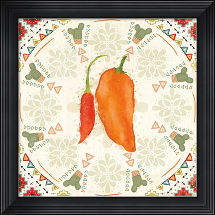 Framed Tex Mex Fiesta VI Print