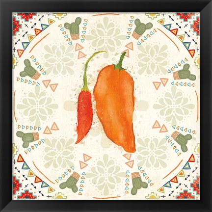 Framed Tex Mex Fiesta VI Print