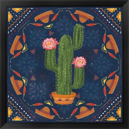 Framed Tex Mex Fiesta V Dark Print