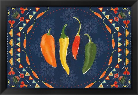 Framed Tex Mex Fiesta I Dark Print