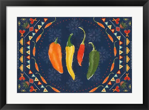 Framed Tex Mex Fiesta I Dark Print