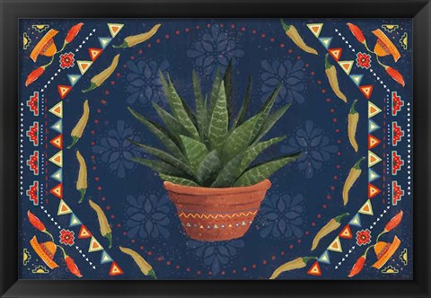 Framed Tex Mex Fiesta II Dark Print