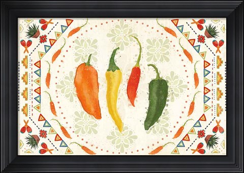 Framed Tex Mex Fiesta I Print