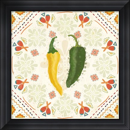 Framed Tex Mex Fiesta III Print