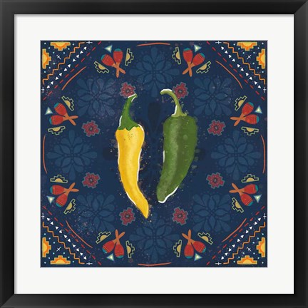 Framed Tex Mex Fiesta III Dark Print