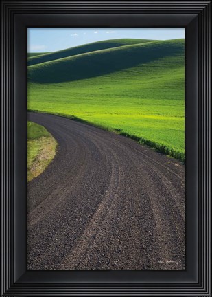 Framed Going Through Palouse Wheat Fields Print