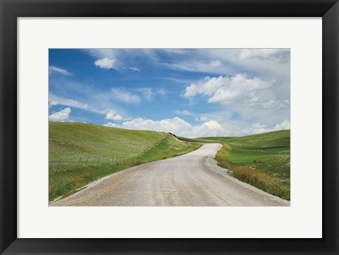 Framed Gravel Road Near Choteau Montana I Print