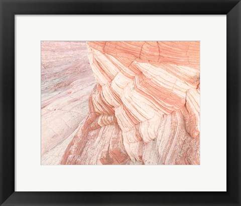 Framed Coyote Buttes VII Blush Orange Crop Print