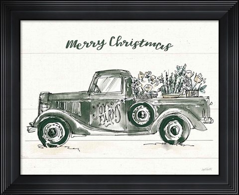 Framed Modern Farmhouse VIII Dark Green Print