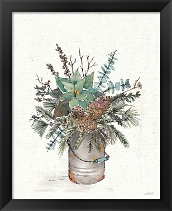 Framed Seasonal Charm Greenery II Print