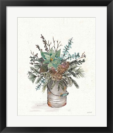 Framed Seasonal Charm Greenery II Print