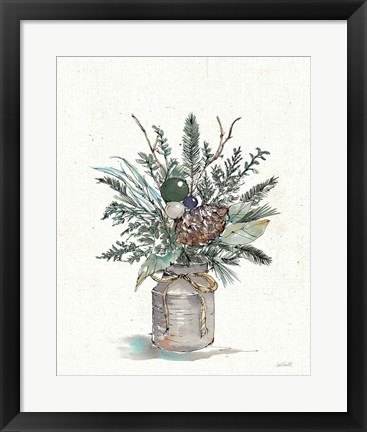 Framed Seasonal Charm Greenery I Print