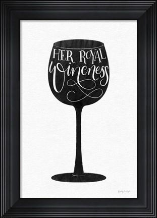Framed Wineness BW Print