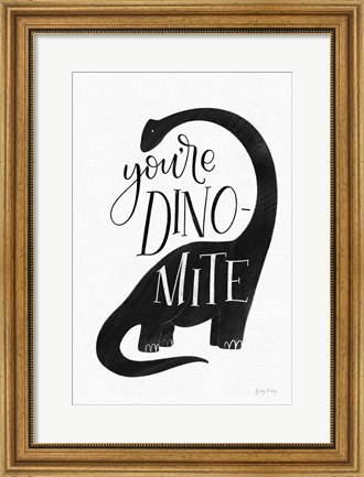Framed Dinomite BW Print