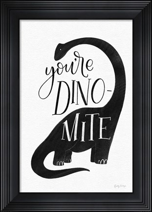 Framed Dinomite BW Print