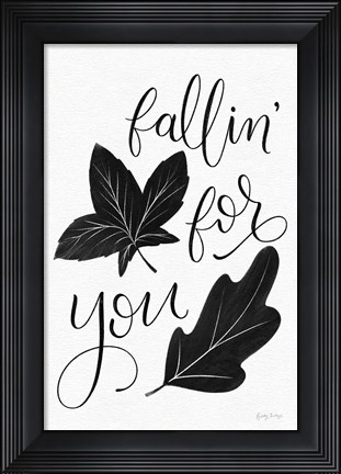 Framed Fallin For You BW Print