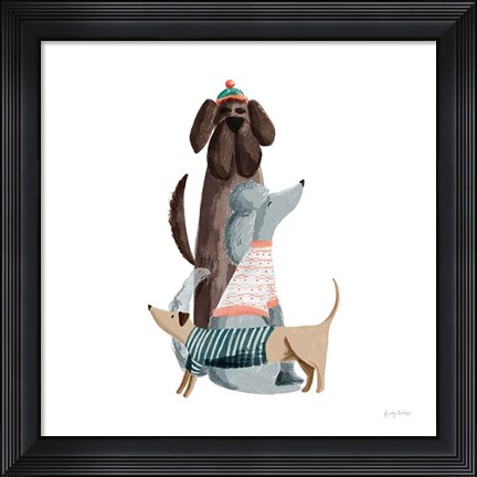 Framed Picnic Pets Dogs II Print