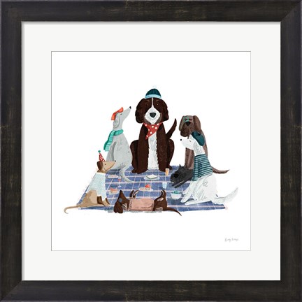Framed Picnic Pets Dogs I Print