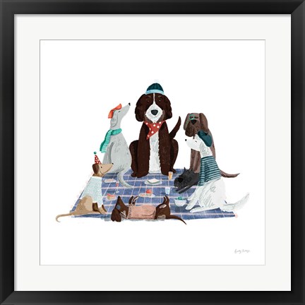 Framed Picnic Pets Dogs I Print