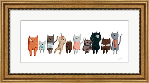Framed Picnic Pets Cats III Print