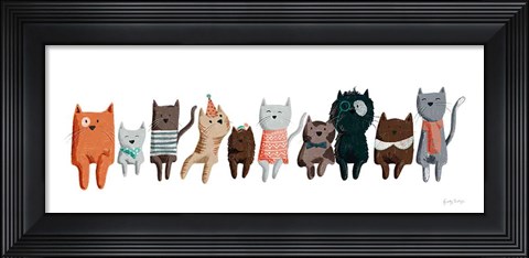 Framed Picnic Pets Cats III Print