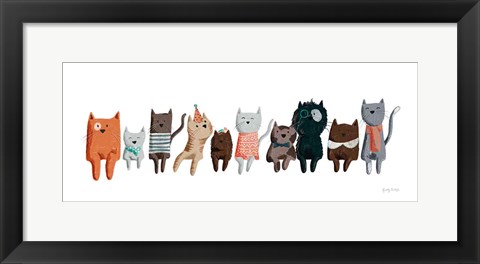 Framed Picnic Pets Cats III Print