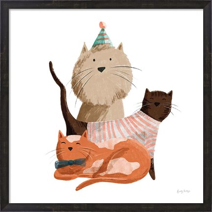 Framed Picnic Pets Cats II Print