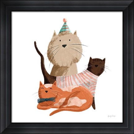 Framed Picnic Pets Cats II Print