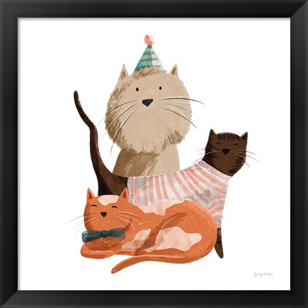 Framed Picnic Pets Cats II Print