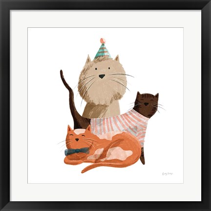 Framed Picnic Pets Cats II Print